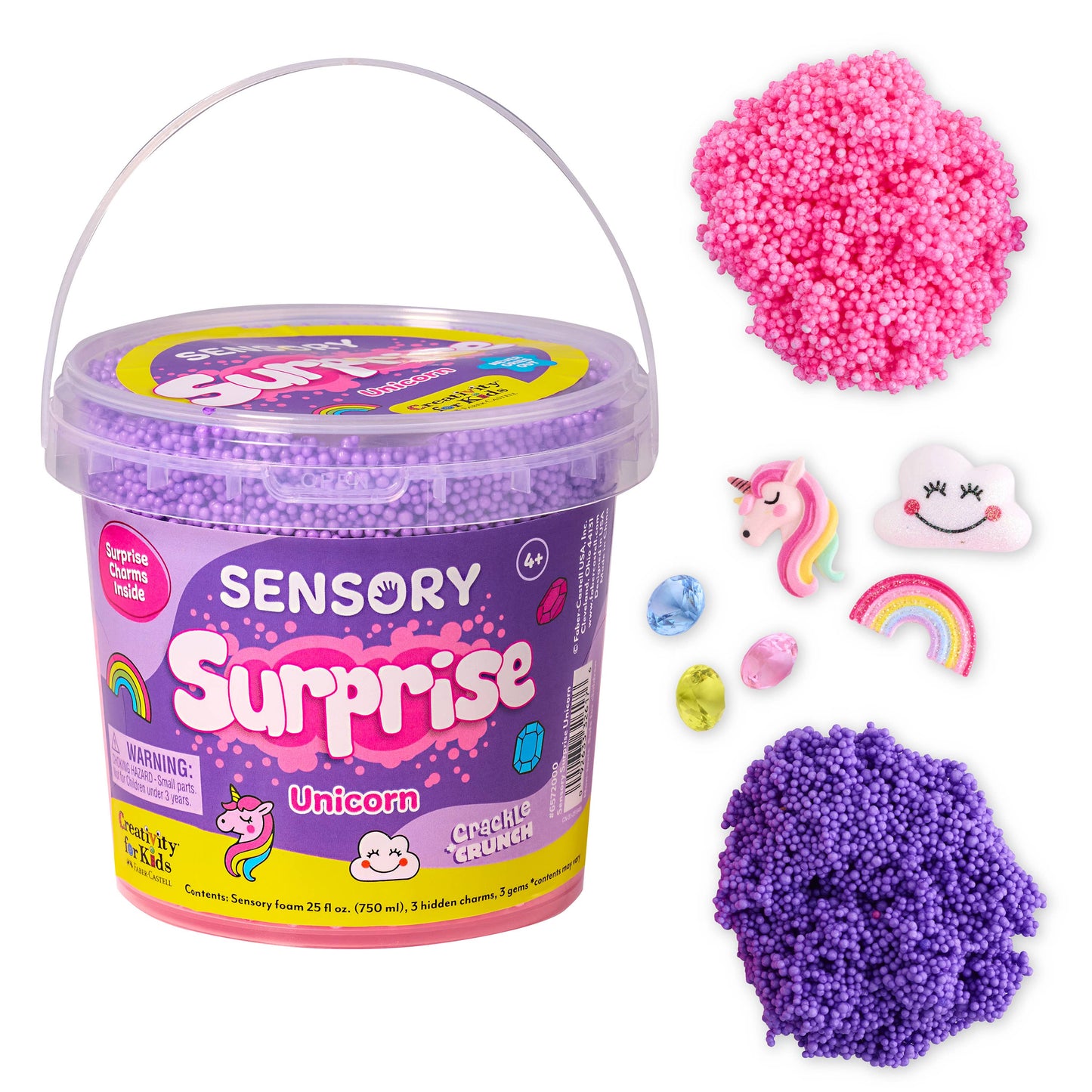 Unicorn Charms Sensory Surprise Squishy Foam Bucket