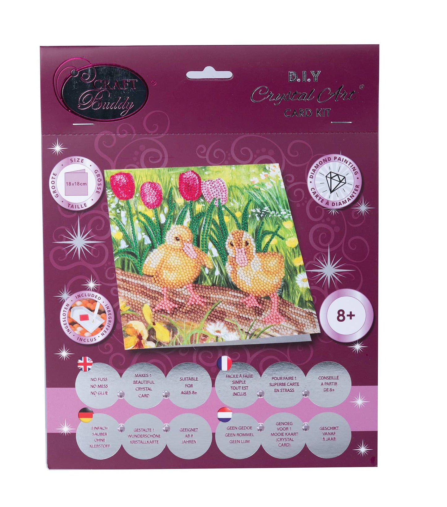 Crystal Art Card Kit: Spring Chicks