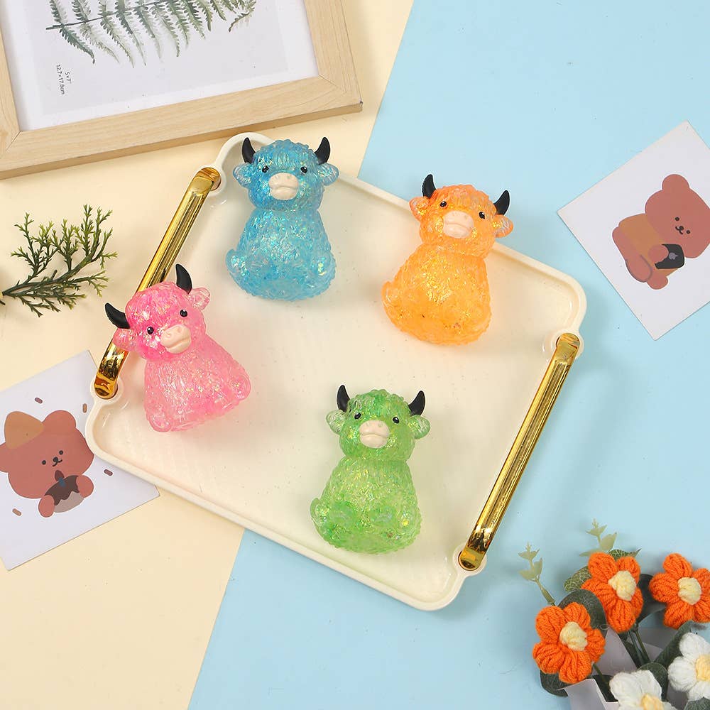 Funny Big Horn Cow Stress Relief Squishy Toy