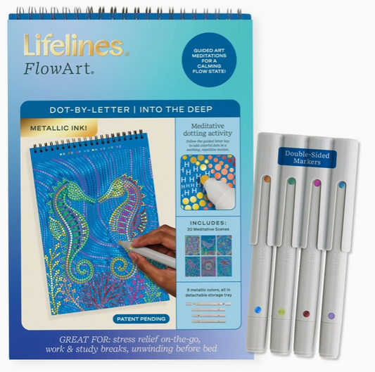 FlowArt Dot-By-Letter, Into the Deep - Metallic Ink